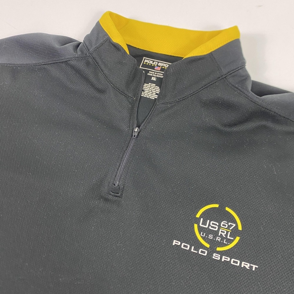 Polo Sport Ralph‎ Lauren Shirt Mens XL 1/4 Sailing Racing Mock Neck RL-67 USRL